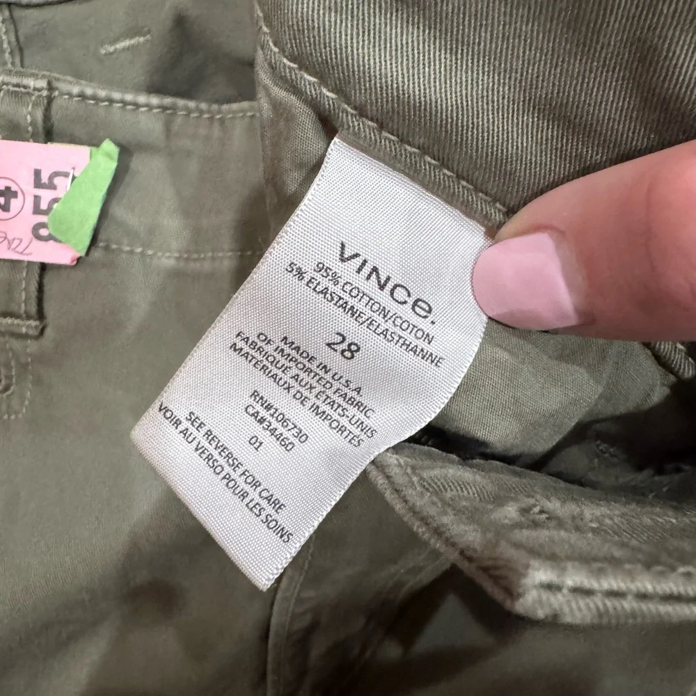 Vince army green high waisted cargo pants 27 - Picture 5 of 6